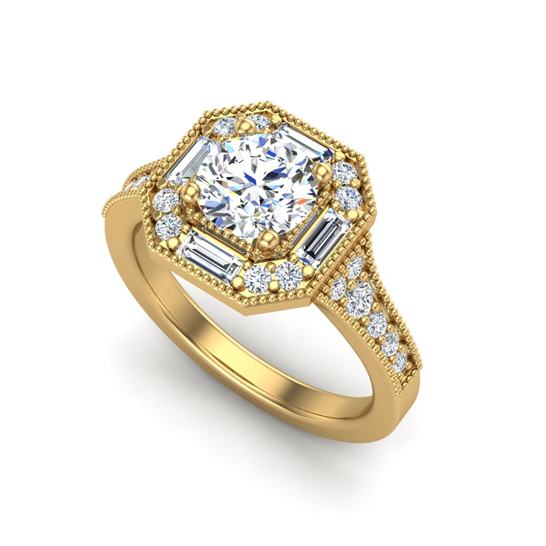 Willa Halo Engagement Ring